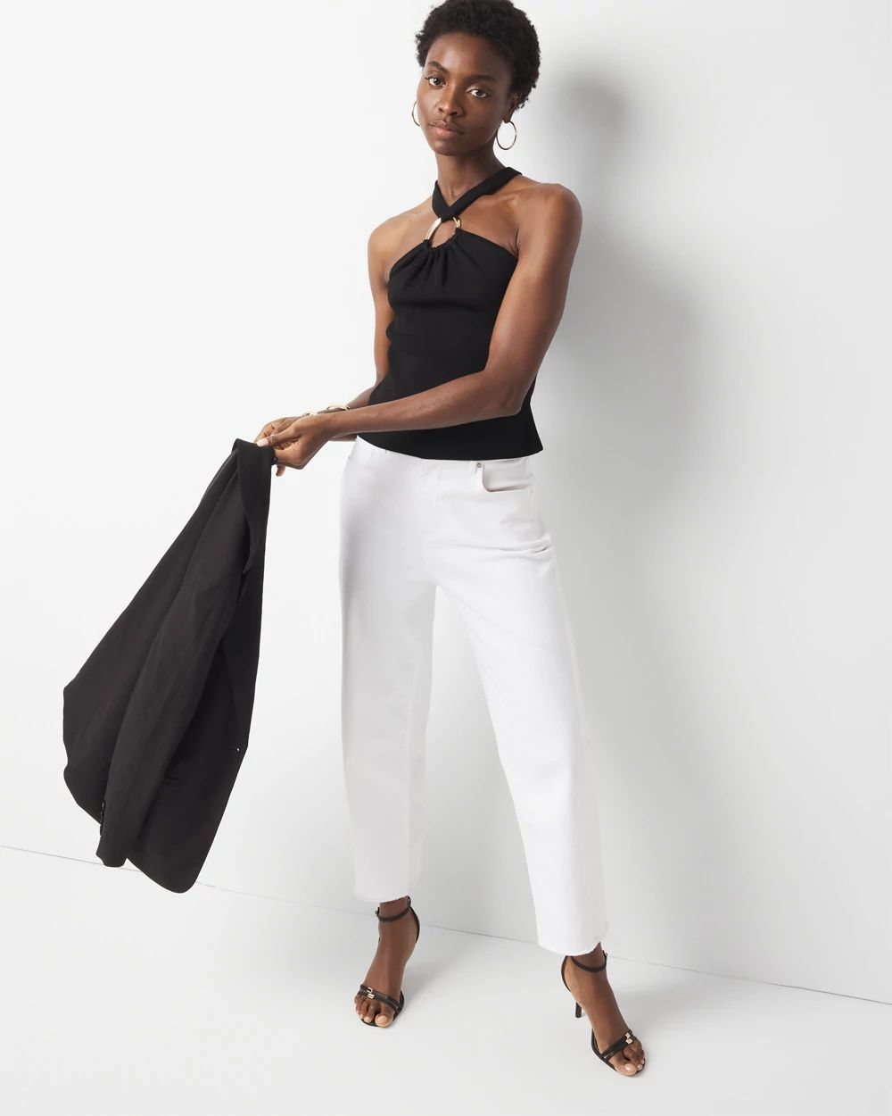 Ring Halter Sweater Top | White House Black Market